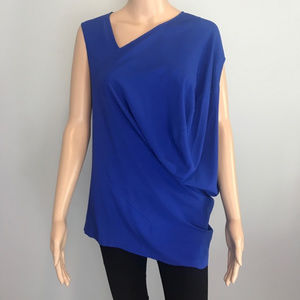Zero + Maria Cornejo drape silk asymmetrical top